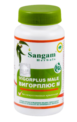 Вигор плюс М Сангам - для мужчин, Sangam Herbals, 750 мг, 60 таб