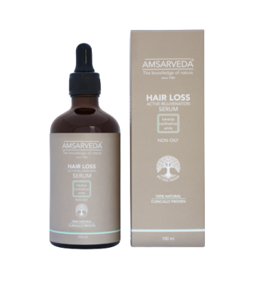 Сыворотка против выпадения волос с амлой и ашвагандой, Serum - Hair Loss Active Rejuvenation, Amsarveda, 100 мл