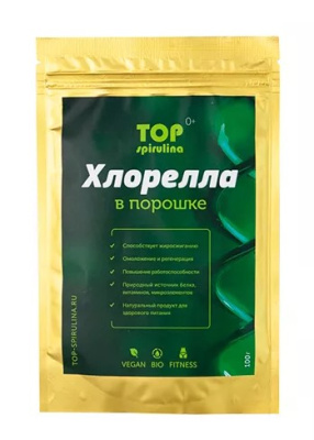 Хлорелла, порошок Organic, TOP-chlorella, 100 гр Хлорелла, порошок Organic, TOP-chlorella, 100 гр