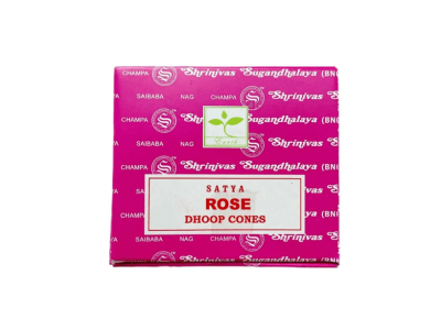 Благовония конусы Роза Сатья, Rose Satya, 12 шт