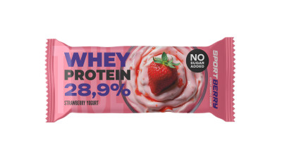 Батончик неглазированный Клубничный Йогурт True, Sportberry, 40 гр