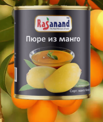 Пюре из Манго без сахара (Kesar Mango Pulp) 450 гр