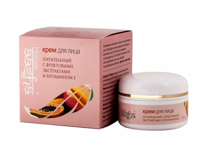 Крем для лица питательный C фруктовыми экстрактами и витамином Е, Ааша Хербалс (Aasha Herbals), 50мл