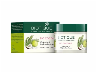 Крем для лица с Кокосом отбеливающий, Biotique, 50 гр Крем для лица с Кокосом отбеливающий, Biotique, 50 гр