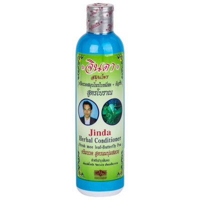 Травяной Кондиционер от выпадения волос Джинда Jinda Herbal Conditioner Fresh mee leaf + Butterfly Pea, 250 мл Травяной Кондиционер от выпадения волос Джинда Jinda Herbal Conditioner Fresh mee leaf + Butterfly Pea, 250 мл