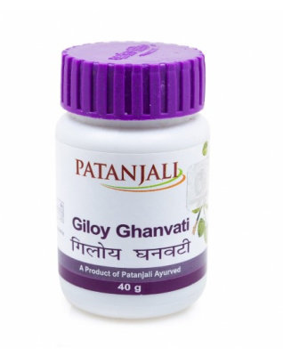 Гилой, Гудучи Гханвати (Giloy Ghanvati, Patanjali), 60 таблеток