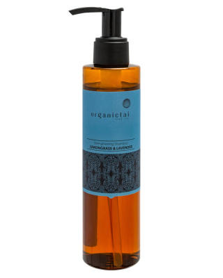 Бессульфатный укрепляющий шампунь для волос Лемонграсс и Лаванда, Organic Tai, 200 мл