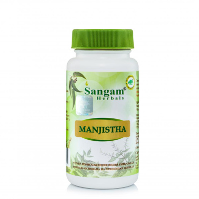 Манжишта (Манжиштха) Manjishtha таблетки, Sangam Herbals, 60 таб Манжишта (Манжиштха) Manjishtha таблетки, Sangam Herbals, 60 таб