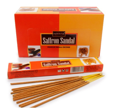 Благовония масала Нандита Красный Сандал и Шафран Nandita, 15 гр Благовония масала Нандита Красный Сандал и Шафран Nandita, 15 гр