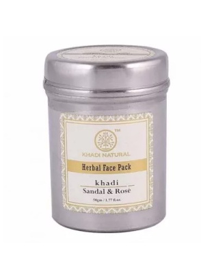 Сухая маска-убтан для лица Khadi с сандалом и розой для всех типов кожи
