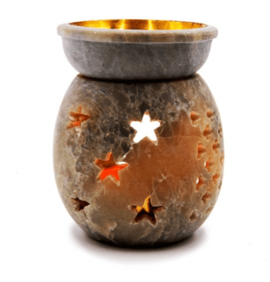 Аромалампа cо Звездочками каменная резная Чаша с бронзовой вставкой Аромалампа cо Звездочками каменная резная Чаша с бронзовой вставкой