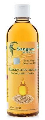 Кунжутное масло холодный отжим Шанти Веда Сангам Хербалс (Seasame Oil Extra Virgin Sangam Herbals) 500 мл