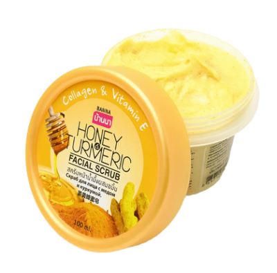 Скраб для лица Мед и куркума, Facial Scrub Banna, 100 мл