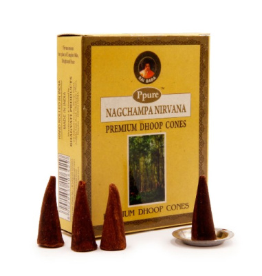 Благовония Конусы Масала Белого Сандала и Миндаля Nirvana Ppure, 15 гр