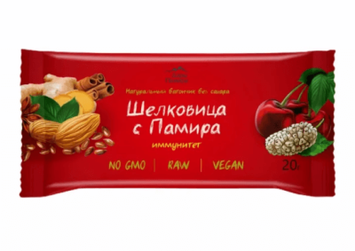 Батончик Шелковица с Памира, иммунитет, Дары Памира, 20 г