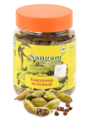 Кардамон зеленый цельный, Sangam Herbals, 50 г