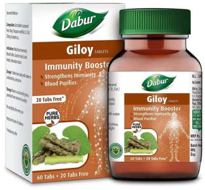 Гилой Гудучи для иммунитета Дабур (Giloy Tablet Dabur) 80 таблеток