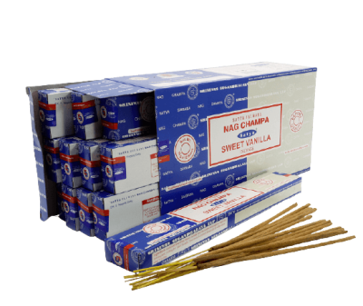Благовония Nag Champa + Sweet Vanila Combo, Satya, 16 гр Благовония Nag Champa + Sweet Vanila Combo, Satya, 16 гр