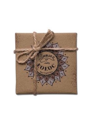 Шоколад на меду без сахара с Кокосом горький RawVeganCake, 65 гр