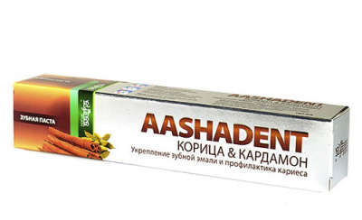 Зубная паста корица и кардамон, Aashadent, 100 гр