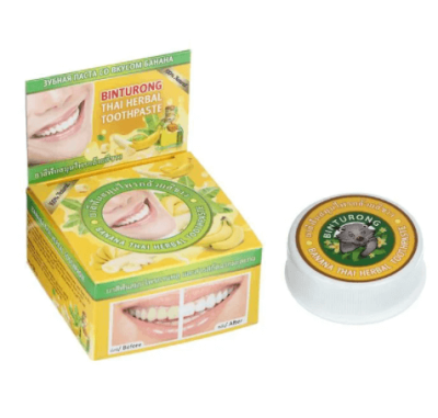 Зубная паста с экстрактом банана Binturong Banana Thai Herbal Toothpaste, 33 г