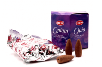 Благовония пуля, стелющийся дым конусы, Back Flow Opium Опиум, HEM, 40 шт