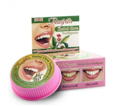Натуральная отбеливающая зубная паста с гвоздикой Isme Rasyan Herbal Clove, 25 гр Натуральная отбеливающая зубная паста с гвоздикой Isme Rasyan Herbal Clove, 25 гр