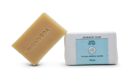 Аюрведическое мыло Вата для сухой кожи с маслом моринги и кардамона, Ayurvedic Soap VATA, Amsarveda, 100 г Аюрведическое мыло Вата для сухой кожи с маслом моринги и кардамона, Ayurvedic Soap VATA, Amsarveda, 100 г